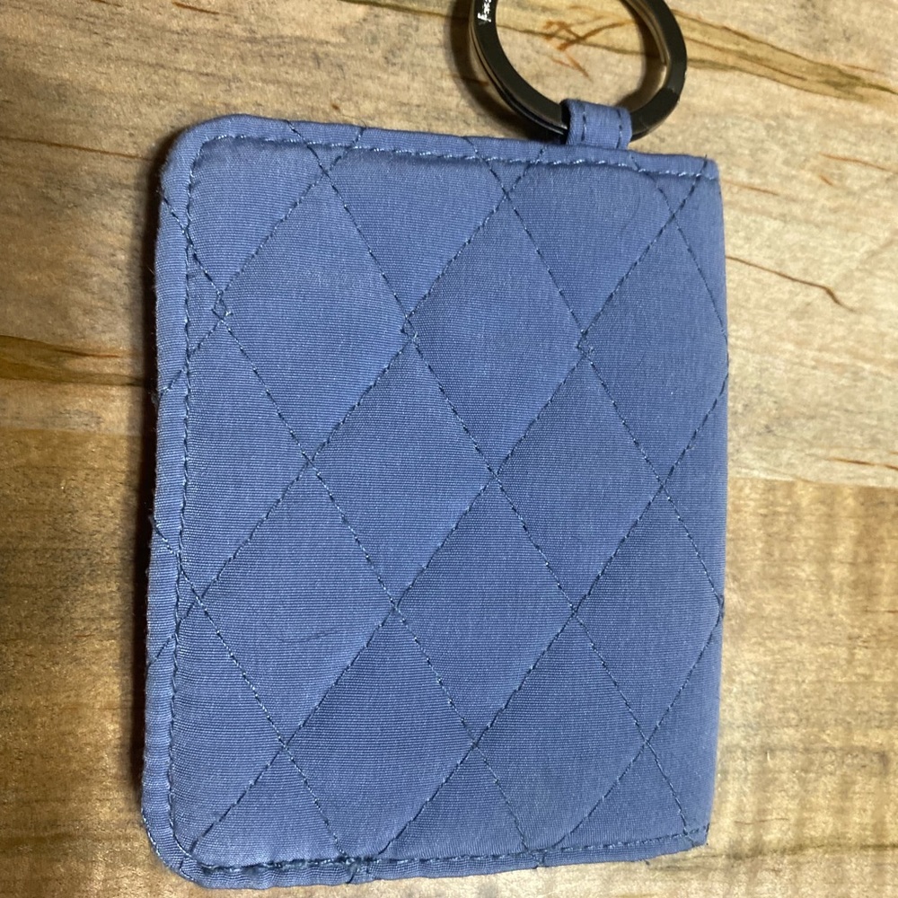 Vera Bradley ID case. Never used. Performance piece. Dusty Blue.